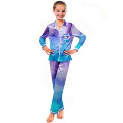 Metallic Paint Kid s Satin Long Sleeve Pajamas Set by goljakoff