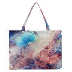 Abstract Galaxy Paint Zipper Medium Tote Bag by goljakoff