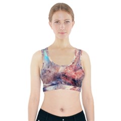 Abstract Galaxy Paint Sports Bra With Pocket by goljakoff