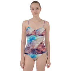 Abstract Galaxy Paint Sweetheart Tankini Set by goljakoff