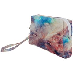 Abstract Galaxy Paint Wristlet Pouch Bag (small) by goljakoff