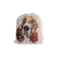 Dog Paint Drawstring Pouch (medium) by goljakoff