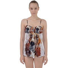 Dog Paint Babydoll Tankini Set by goljakoff