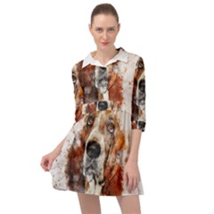 Dog Paint Mini Skater Shirt Dress by goljakoff