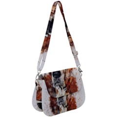 Dog Paint Saddle Handbag by goljakoff