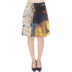 Elephant Mandala Velvet High Waist Skirt by goljakoff