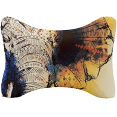 Elephant Mandala Seat Head Rest Cushion by goljakoff