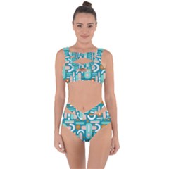 Abstract Shapes Bandaged Up Bikini Set  by SychEva