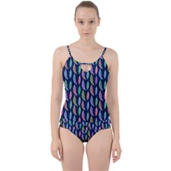 Watercolor Feathers Cut Out Top Tankini Set by SychEva