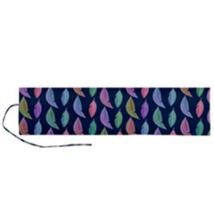 Watercolor Feathers Roll Up Canvas Pencil Holder (l) by SychEva