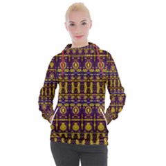 Fancy Ornate Pattern Mosaic Print Women s Hooded Pullover by dflcprintsclothing