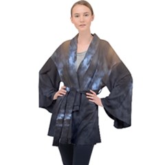 Mystic Moon Collection Long Sleeve Velvet Kimono 