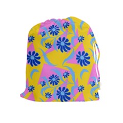 Folk Floral Pattern  Abstract Flowers Print  Seamless Pattern Drawstring Pouch (xl) by Eskimos