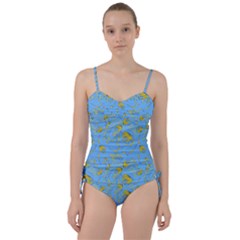 Folk Floral Pattern  Abstract Flowers Print  Seamless Pattern Sweetheart Tankini Set by Eskimos