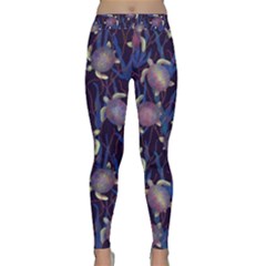 Turtles Swim In The Water Among The Plants Classic Yoga Leggings by SychEva