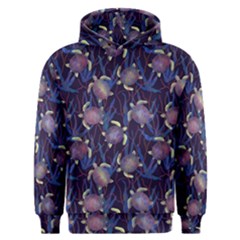 Turtles Swim In The Water Among The Plants Men s Overhead Hoodie