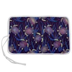 Turtles Swim In The Water Among The Plants Pen Storage Case (s) by SychEva