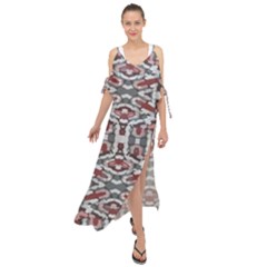 Multicolored Intricate Geometric Pattern Maxi Chiffon Cover Up Dress by dflcprintsclothing