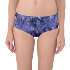 Carbonated Lilacs Mid-waist Bikini Bottoms by MRNStudios