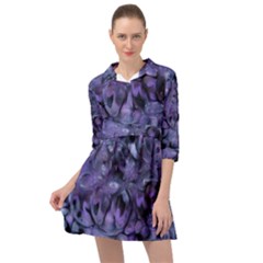 Carbonated Lilacs Mini Skater Shirt Dress by MRNStudios