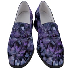 Carbonated Lilacs Women s Chunky Heel Loafers by MRNStudios