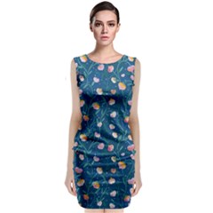 Unusual Flowers Classic Sleeveless Midi Dress by SychEva