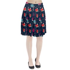 Romantic Snails Pleated Skirt by SychEva