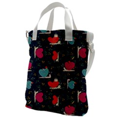 Romantic Snails Canvas Messenger Bag