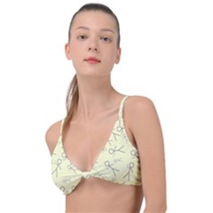 Little Men In Yellow Knot Up Bikini Top by JustToWear