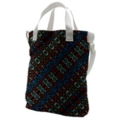 Multicolored Mosaic Print Pattern Canvas Messenger Bag by dflcprintsclothing