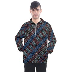 Multicolored Mosaic Print Pattern Men s Half Zip Pullover by dflcprintsclothing