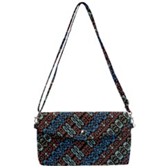 Multicolored Mosaic Print Pattern Removable Strap Clutch Bag by dflcprintsclothing