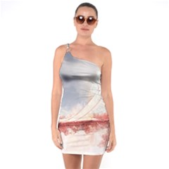 Golden Gate Bridge One Soulder Bodycon Dress by goljakoff