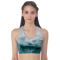 Green Blue Sea Sports Bra by goljakoff