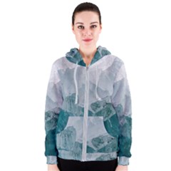 Green Blue Sea Women s Zipper Hoodie by goljakoff