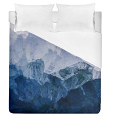 Blue Ice Mountain Duvet Cover (queen Size) by goljakoff