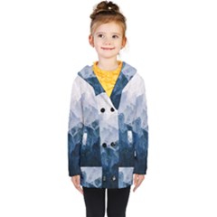 Blue Ice Mountain Kids  Double Breasted Button Coat by goljakoff