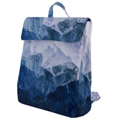 Blue Ice Mountain Flap Top Backpack by goljakoff