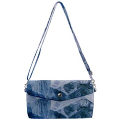 Blue Ice Mountain Removable Strap Clutch Bag by goljakoff