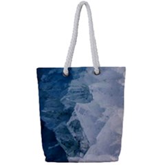 Storm blue ocean Full Print Rope Handle Tote (Small)