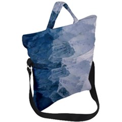 Storm Blue Ocean Fold Over Handle Tote Bag by goljakoff