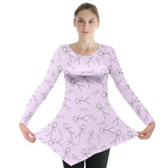 Little Men On Pink Long Sleeve Tunic 