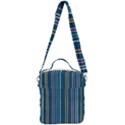 Multicolored Stripes On Blue Crossbody Day Bag View3