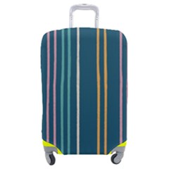 Multicolored Stripes On Blue Luggage Cover (medium) by SychEva