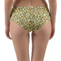 Pattern lonely flower on yellow Reversible Mid-Waist Bikini Bottoms View4