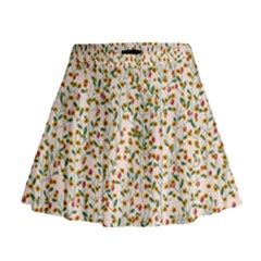 Lonely Flower On Pink Mini Flare Skirt by JustToWear