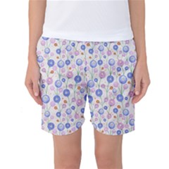 Watercolor Dandelions Women s Basketball Shorts