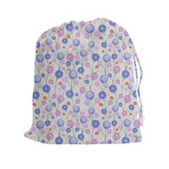 Watercolor Dandelions Drawstring Pouch (2XL)