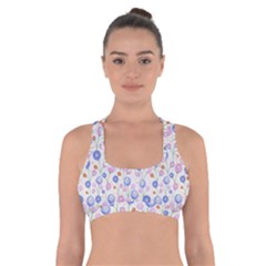 Watercolor Dandelions Cross Back Sports Bra