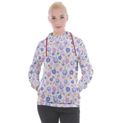 Watercolor Dandelions Women s Hooded Pullover
